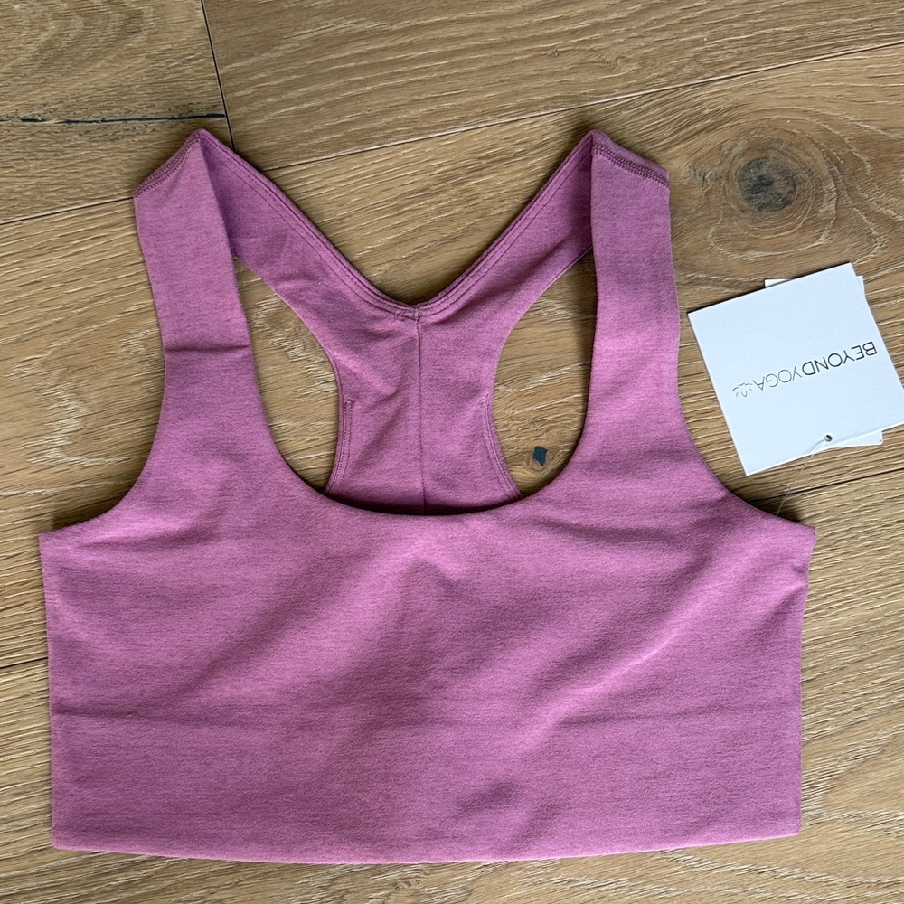 Beyond Yoga Dusty Rose Racerback Sports Bra